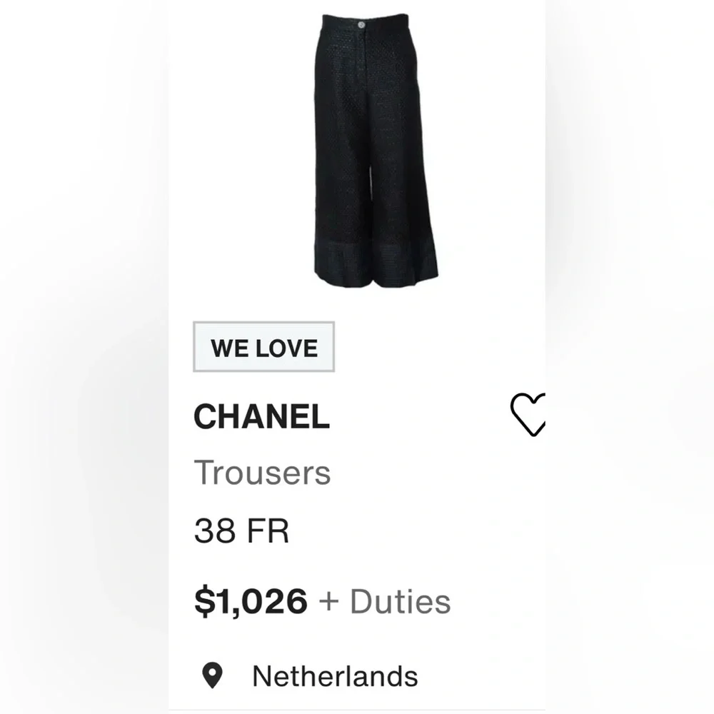 STUNNING, RARE CHANEL High-Waisted Wide-Leg Trousers